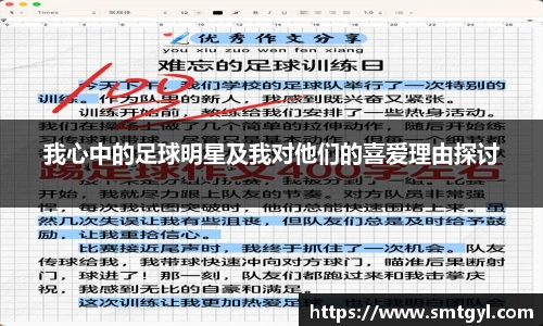 我心中的足球明星及我对他们的喜爱理由探讨